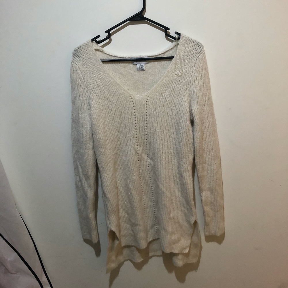 White Liz Claiborne long Sweater